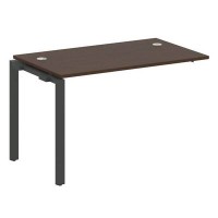 Metal System Style БП.ПРС-СП-1.2 (Венге цаво/черный) Проходной наборный элемент рабочей станции на П-образном м/к (проходная опора Б.ОСП-72, столешница, комплект траверс)