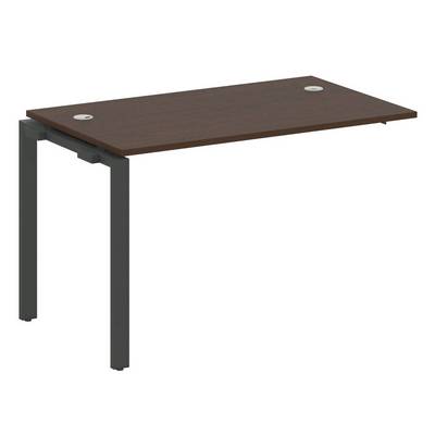 Metal System Style БП.ПРС-СП-1.2 (Венге цаво/черный) Проходной наборный элемент рабочей станции на П-образном м/к (проходная опора Б.ОСП-72, столешница, комплект траверс)