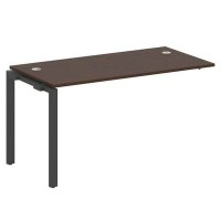 Metal System Style БП.ПРС-СП-1.3 (Венге цаво/черный) Проходной наборный элемент рабочей станции на П-образном м/к (проходная опора Б.ОСП-72, столешница, комплект траверс)