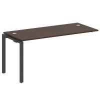 Metal System Style БП.ПРС-СП-1.4 (Венге цаво/черный) Проходной наборный элемент рабочей станции на П-образном м/к  (проходная опора Б.ОСП-72, столешница, комплект траверс)