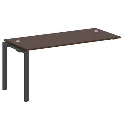 Metal System Style БП.ПРС-СП-1.4 (Венге цаво/черный) Проходной наборный элемент рабочей станции на П-образном м/к  (проходная опора Б.ОСП-72, столешница, комплект траверс)