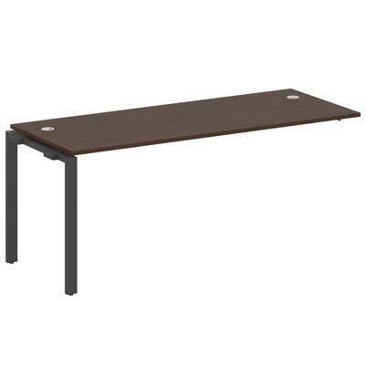 Metal System Style БП.ПРС-СП-1.5 (Венге цаво/черный) Проходной наборный элемент рабочей станции на П-образном м/к (проходная опора Б.ОСП-72, столешница, комплект траверс)