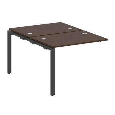 Metal System Style БП.ПРС-СП-2.1 (Венге цаво/черный) Проходной наборный элемент рабочей станции на П-образном м/к  (проходная опора Б.ОСП-147, две столешницы, два комплекта траверс)