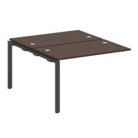 Metal System Style БП.ПРС-СП-2.2 (Венге цаво/черный) Проходной наборный элемент рабочей станции  на П-образном м/к  (проходная опора Б.ОСП-147, две столешницы, два комплекта траверс)