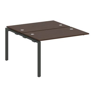 Metal System Style БП.ПРС-СП-2.2 (Венге цаво/антрацит) Проходной наборный элемент рабочей станции  на П-образном м/к  (проходная опора Б.ОСП-147, две столешницы, два комплекта траверс)