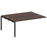 Metal System Style БП.ПРС-СП-2.5 (Венге цаво/черный) Проходной наборный элемент рабочей станции  на П-образном м/к  (проходная опора Б.ОСП-147, две столешницы, два комплекта траверс)