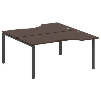 Metal System Style БП.РАС-СА-2.1 (Венге цаво/черный) Рабочая станция криволинейная на П-образном м/к