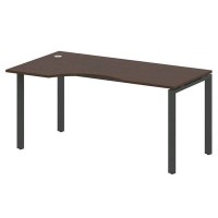 Metal System Style БП.СА-1 Л (Венге цаво/черный) Стол криволинейный левый на П-образном м/к