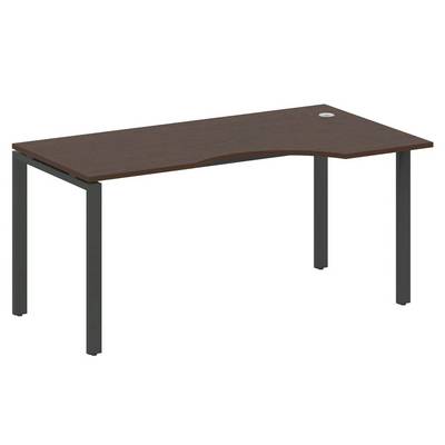 Metal System Style БП.СА-1 Пр (Венге цаво/черный) Стол криволинейный правый на П-образном м/к