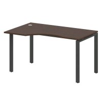 Metal System Style БП.СА-2 Л (Венге цаво/черный) Стол криволинейный левый на П-образном м/к