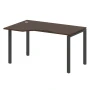 БП.СА-2 Л Стол криволинейный на П-образном м/к, левый, венге цаво, антрацит металл