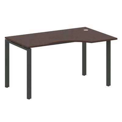 Metal System Style БП.СА-2 Пр (Венге цаво/черный) Стол криволинейный правый на П-образном м/к