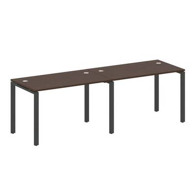 Metal System Style БП.СМ-2.2 (Венге цаво/антрацит) Рабочая станция на 2 раб.места на П-образном м/к