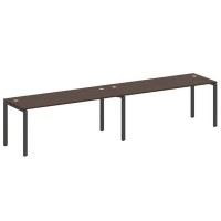 Metal System Style БП.СМ-2.5 (Венге цаво/антрацит) Рабочая станция на 2 раб.места на П-образном м/к