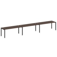 Metal System Style БП.СМ-3.5 (Венге цаво/антрацит) Рабочая станция на 3 раб.места на П-образном м/к