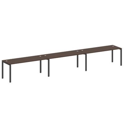 Metal System Style БП.СМ-3.5 (Венге цаво/черный) Рабочая станция на 3 раб.места на П-образном м/к