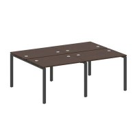 Metal System Style БП.СМ-4.1 (Венге цаво/антрацит) Рабочая станция на 4 раб.места на П-образном м/к