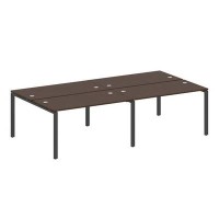 Metal System Style БП.СМ-4.3 (Венге цаво/антрацит) Рабочая станция на 4 раб.места на П-образном м/к