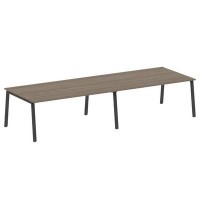 Metal System Style БА.ПРГ-2.5 (Вяз благородный/антрацит) Переговорный стол (2 столешницы) на А-образном м/к