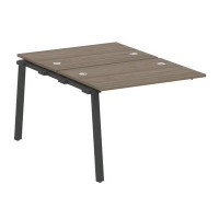 Metal System Style БА.ПРС-СП-2.1 (Вяз благородный/антрацит) Проходной наборный элемент рабочей станции на А-образном м/к (проходная опора Б.ОСП-147, две столешницы, два комплекта траверс)