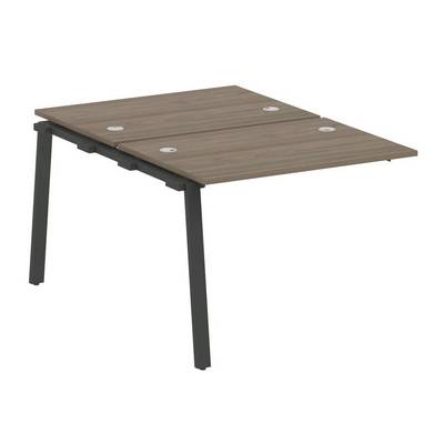 Metal System Style БА.ПРС-СП-2.1 (Вяз благородный/черный) Проходной наборный элемент рабочей станции на А-образном м/к (проходная опора Б.ОСП-147, две столешницы, два комплекта траверс)