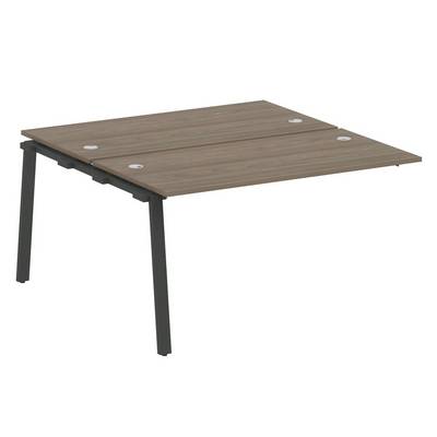 Metal System Style БА.ПРС-СП-2.3 (Вяз благородный/черный) Проходной наборный элемент рабочей станции на А-образном м/к (проходная опора Б.ОСП-147, две столешницы, два комплекта траверс)