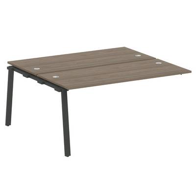 Metal System Style БА.ПРС-СП-2.4 (Вяз благородный/черный) Проходной наборный элемент рабочей станции на А-образном м/к (проходная опора Б.ОСП-147, две столешницы, два комплекта траверс)