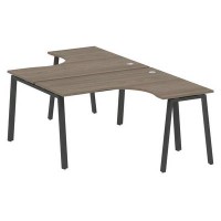 Metal System Style БА.РАС-СА-2.3 (Вяз благородный/антрацит) Рабочая станция криволинейная на А-образном м/к