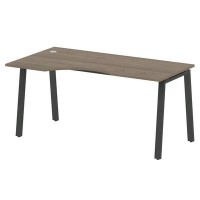 Metal System Style БА.СА-1 Л (Вяз благородный/антрацит) Стол криволинейный левый на А-образном м/к