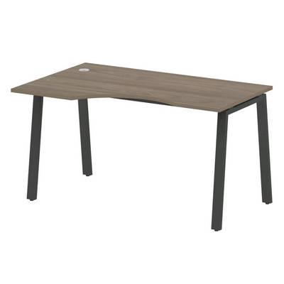 Metal System Style БА.СА-2 Л (Вяз благородный/антрацит) Стол криволинейный левый на А-образном м/к