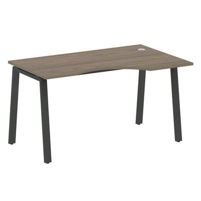 Metal System Style БА.СА-2 Пр (Вяз благородный/антрацит) Стол криволинейный правый на А-образном м/к