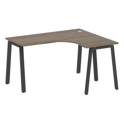 Metal System Style БА.СА-3 Пр (Вяз благородный/антрацит) Стол криволинейный правый на А-образном м/к