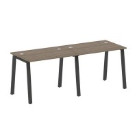 Metal System Style БА.СМ-2.1 (Вяз благородный/антрацит) Рабочая станция на 2 раб.места на А-образном м/к