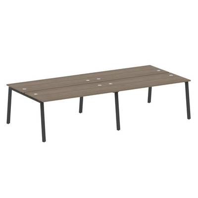 Metal System Style БА.СМ-4.4 (Вяз благородный/антрацит) Рабочая станция на 4 раб.места на А-образном м/к