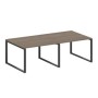 Metal System Style БО.ПРГ-2.2 (Вяз благородный/антрацит) Переговорный стол (2 столешницы) на О-образном м/к