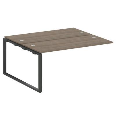 Metal System Style БО.ПРС-СП-2.4 (Вяз благородный/черный) Проходной наборный элемент рабочей станции на О-образном м/к (проходная опора Б.ОСП-147, две столешницы, два комплекта траверс)