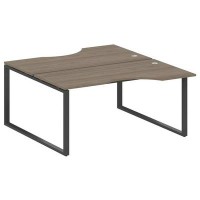 Metal System Style БО.РАС-СА-2.1 (Вяз благородный/антрацит) Рабочая станция криволинейная на О-образном м/к