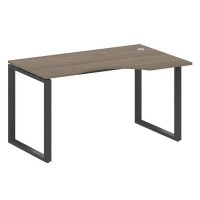 Metal System Style БО.СА-2 Пр (Вяз благородный/антрацит) Стол криволинейный правый на О-образном м/к