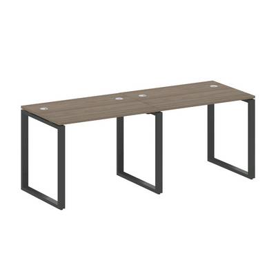 Metal System Style БО.СМ-2.1 (Вяз благородный/антрацит) Рабочая станция на 2 раб.места на О-образном м/к