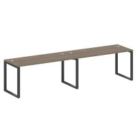 Metal System Style БО.СМ-2.4 (Вяз благородный/антрацит) Рабочая станция на 2 раб.места на О-образном м/к