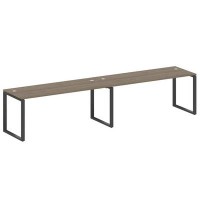 Metal System Style БО.СМ-2.5 (Вяз благородный/антрацит) Рабочая станция на 2 раб.места на О-образном м/к
