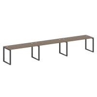 Metal System Style БО.СМ-3.4 (Вяз благородный/антрацит) Рабочая станция на 3 раб.места на О-образном м/к