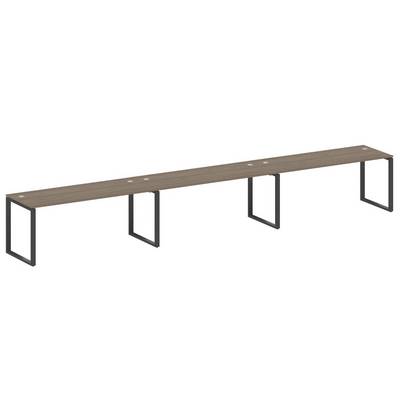 Metal System Style БО.СМ-3.5 (Вяз благородный/антрацит) Рабочая станция на 3 раб.места на О-образном м/к