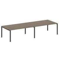 Metal System Style БП.ПРГ-2.5 (Вяз благородный/антрацит) Переговорный стол (2 столешницы) на П-образном м/к