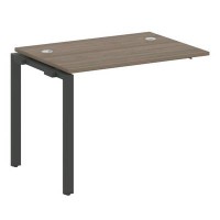 Metal System Style БП.ПРС-СП-1.1 (Вяз благородный/черный) Проходной наборный элемент рабочей станции на П-образном м/к (проходная опора Б.ОСП-72, столешница, комплект траверс)