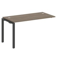 Metal System Style БП.ПРС-СП-1.3 (Вяз благородный/черный) Проходной наборный элемент рабочей станции на П-образном м/к (проходная опора Б.ОСП-72, столешница, комплект траверс)