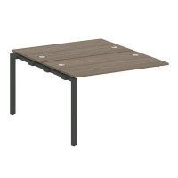 Metal System Style БП.ПРС-СП-2.2 (Вяз благородный/черный) Проходной наборный элемент рабочей станции  на П-образном м/к  (проходная опора Б.ОСП-147, две столешницы, два комплекта траверс)