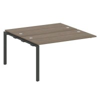 Metal System Style БП.ПРС-СП-2.3 (Вяз благородный/черный) Проходной наборный элемент рабочей станции  на П-образном м/к  (проходная опора Б.ОСП-147, две столешницы, два комплекта траверс)