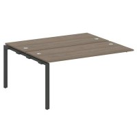 Metal System Style БП.ПРС-СП-2.4 (Вяз благородный/черный) Проходной наборный элемент рабочей станции  на П-образном м/к  (проходная опора Б.ОСП-147, две столешницы, два комплекта траверс)