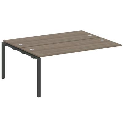 Metal System Style БП.ПРС-СП-2.5 (Вяз благородный/черный) Проходной наборный элемент рабочей станции  на П-образном м/к  (проходная опора Б.ОСП-147, две столешницы, два комплекта траверс)